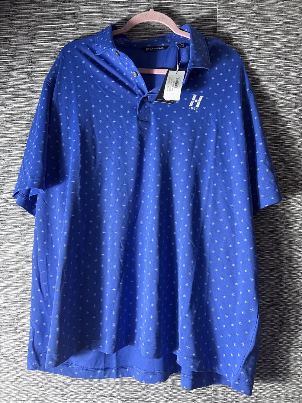 Cutter & Buck Virtue Recycled Tile Print Polo, Chelan, XXL